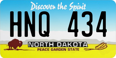 ND license plate HNQ434