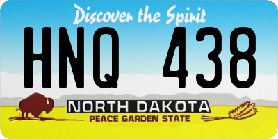 ND license plate HNQ438