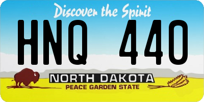 ND license plate HNQ440