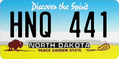 ND license plate HNQ441