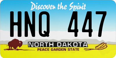 ND license plate HNQ447