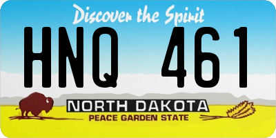 ND license plate HNQ461