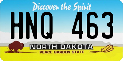 ND license plate HNQ463