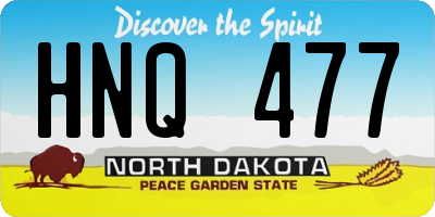 ND license plate HNQ477