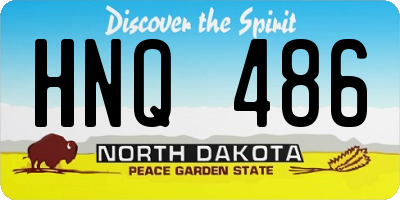 ND license plate HNQ486