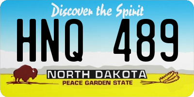 ND license plate HNQ489