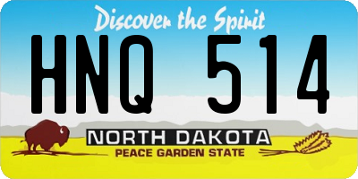 ND license plate HNQ514