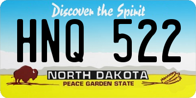ND license plate HNQ522