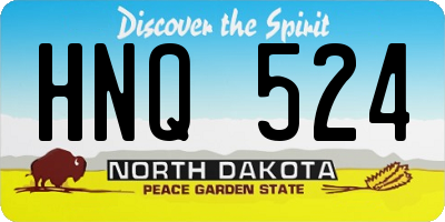 ND license plate HNQ524