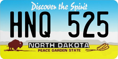 ND license plate HNQ525