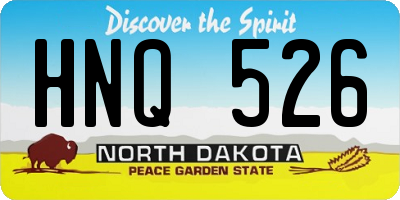 ND license plate HNQ526
