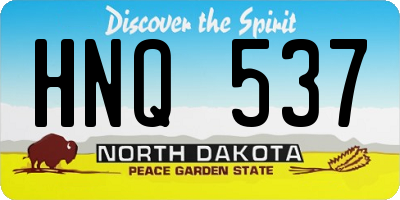 ND license plate HNQ537