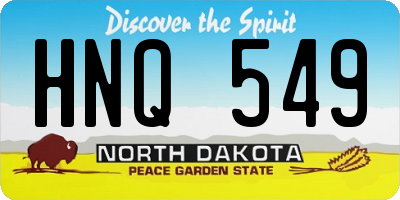 ND license plate HNQ549