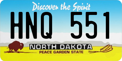 ND license plate HNQ551