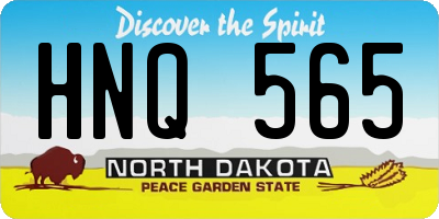 ND license plate HNQ565