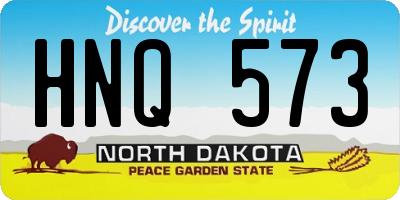 ND license plate HNQ573