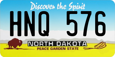 ND license plate HNQ576