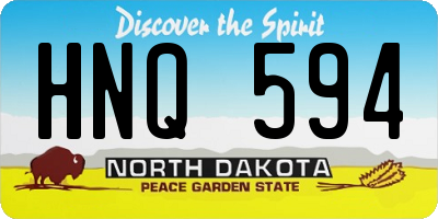 ND license plate HNQ594