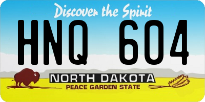 ND license plate HNQ604