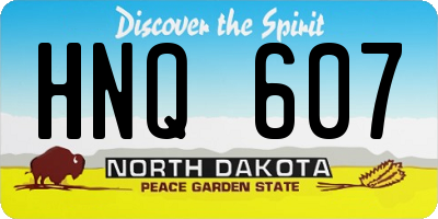 ND license plate HNQ607