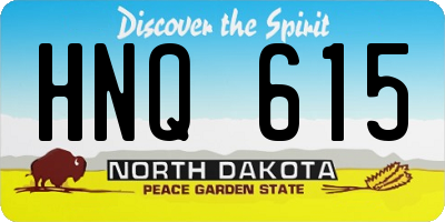 ND license plate HNQ615