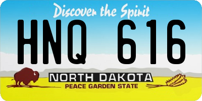 ND license plate HNQ616