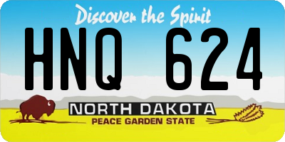 ND license plate HNQ624