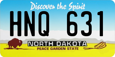 ND license plate HNQ631