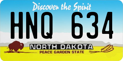 ND license plate HNQ634