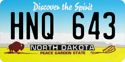 ND license plate HNQ643