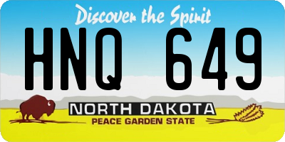ND license plate HNQ649