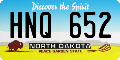 ND license plate HNQ652
