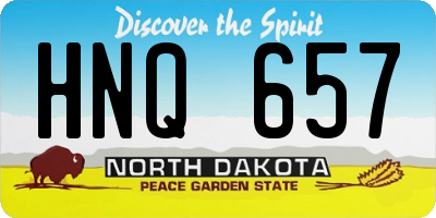 ND license plate HNQ657