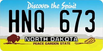 ND license plate HNQ673