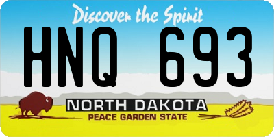 ND license plate HNQ693