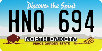 ND license plate HNQ694