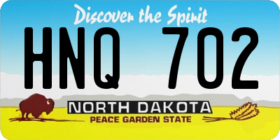 ND license plate HNQ702