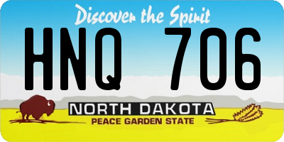 ND license plate HNQ706