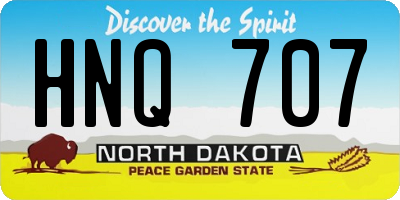 ND license plate HNQ707