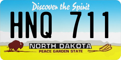 ND license plate HNQ711