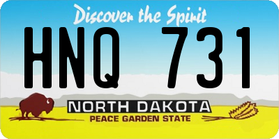 ND license plate HNQ731
