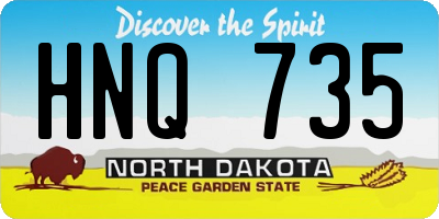 ND license plate HNQ735