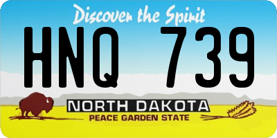 ND license plate HNQ739