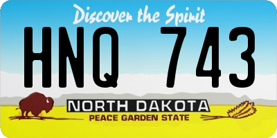 ND license plate HNQ743