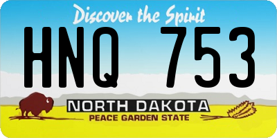 ND license plate HNQ753