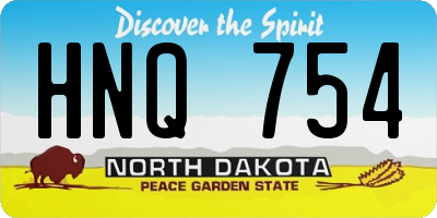 ND license plate HNQ754