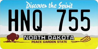 ND license plate HNQ755