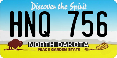 ND license plate HNQ756