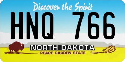 ND license plate HNQ766
