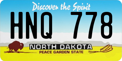 ND license plate HNQ778